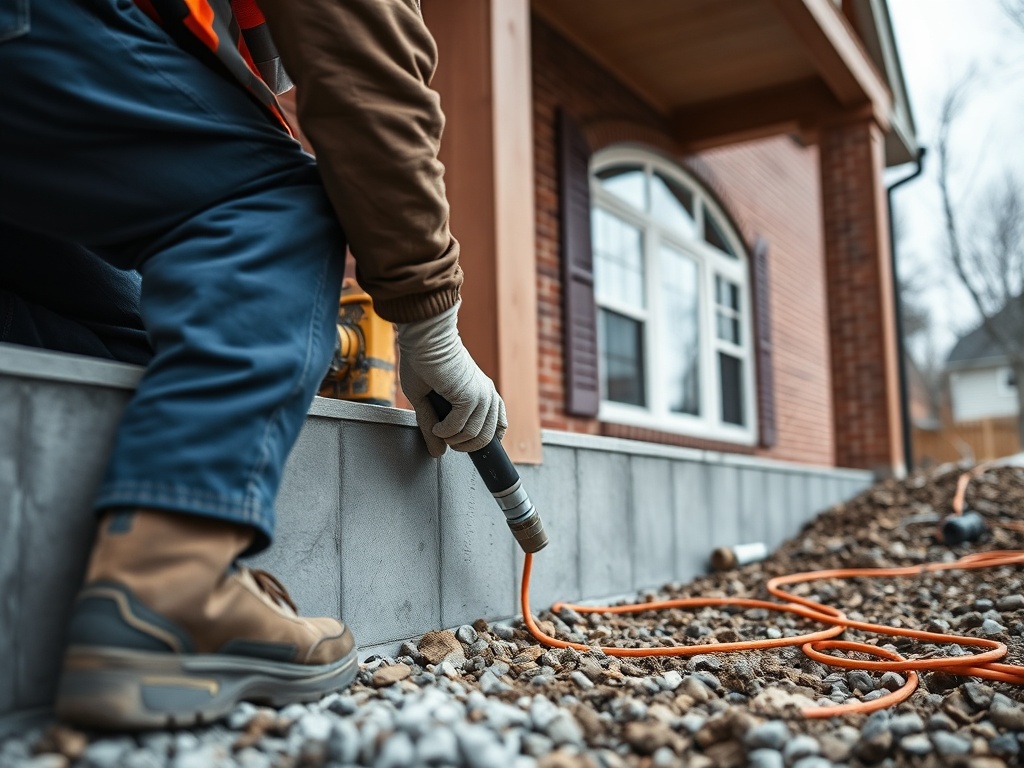 Foundation crack repair in a Buffalo NY home